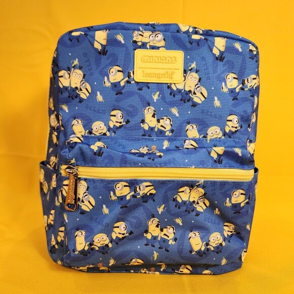 Loungefly Despicable Me Minions All-Over Print Nylon Square Mini Backpack NEW main image 11